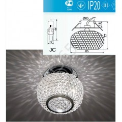 Светильник потолочный, JC 35W G5.3 прозрачный хром с лампой  CD2150